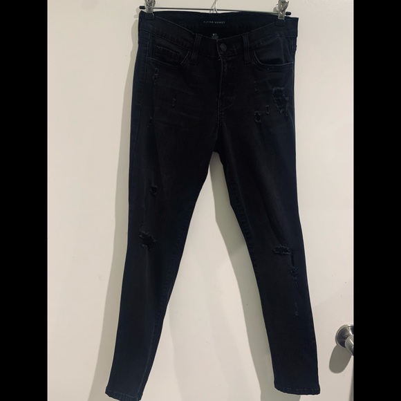 Flying Monkey black distressed skinny Jeans 27 - Picture 1 of 5
